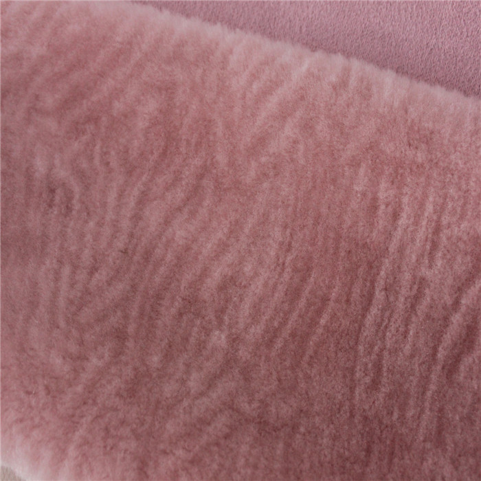 Suede Bonded Shearling  jacket fabric