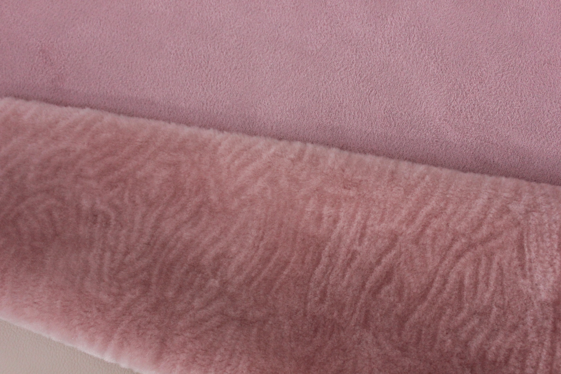 Suede Bonded Shearling  jacket fabric