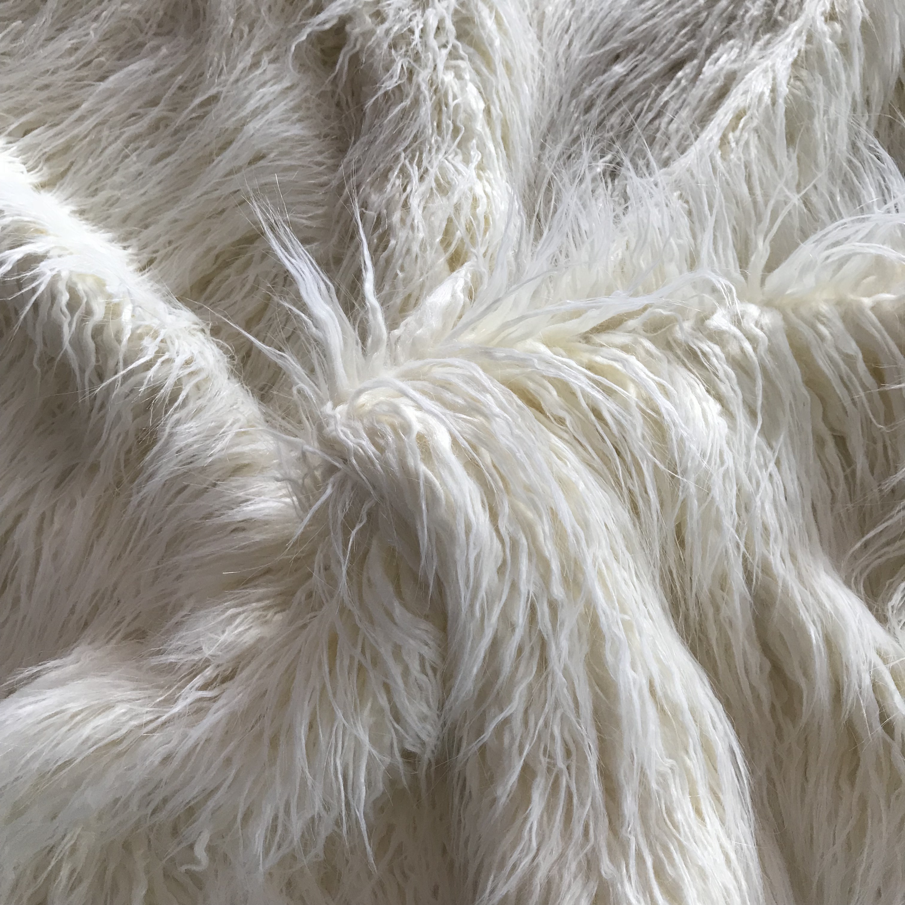 90mm long hair faux fur fabric
