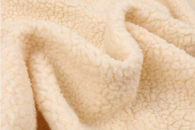 Plain lamb wool sherpa fabric